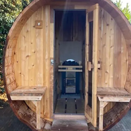Cosy Forest With A Barrel Sauna