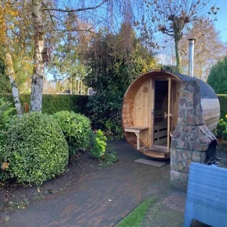 Cosy Forest With A Barrel Sauna